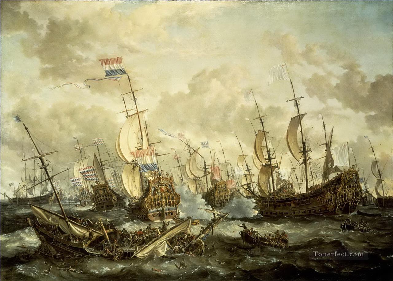 古典的な海戦油絵